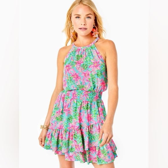 Lilly Pulitzer - Pamelyz Lileeze Dress - Surf Blue So Shellegant - Size: 2 - Picture 1 of 6